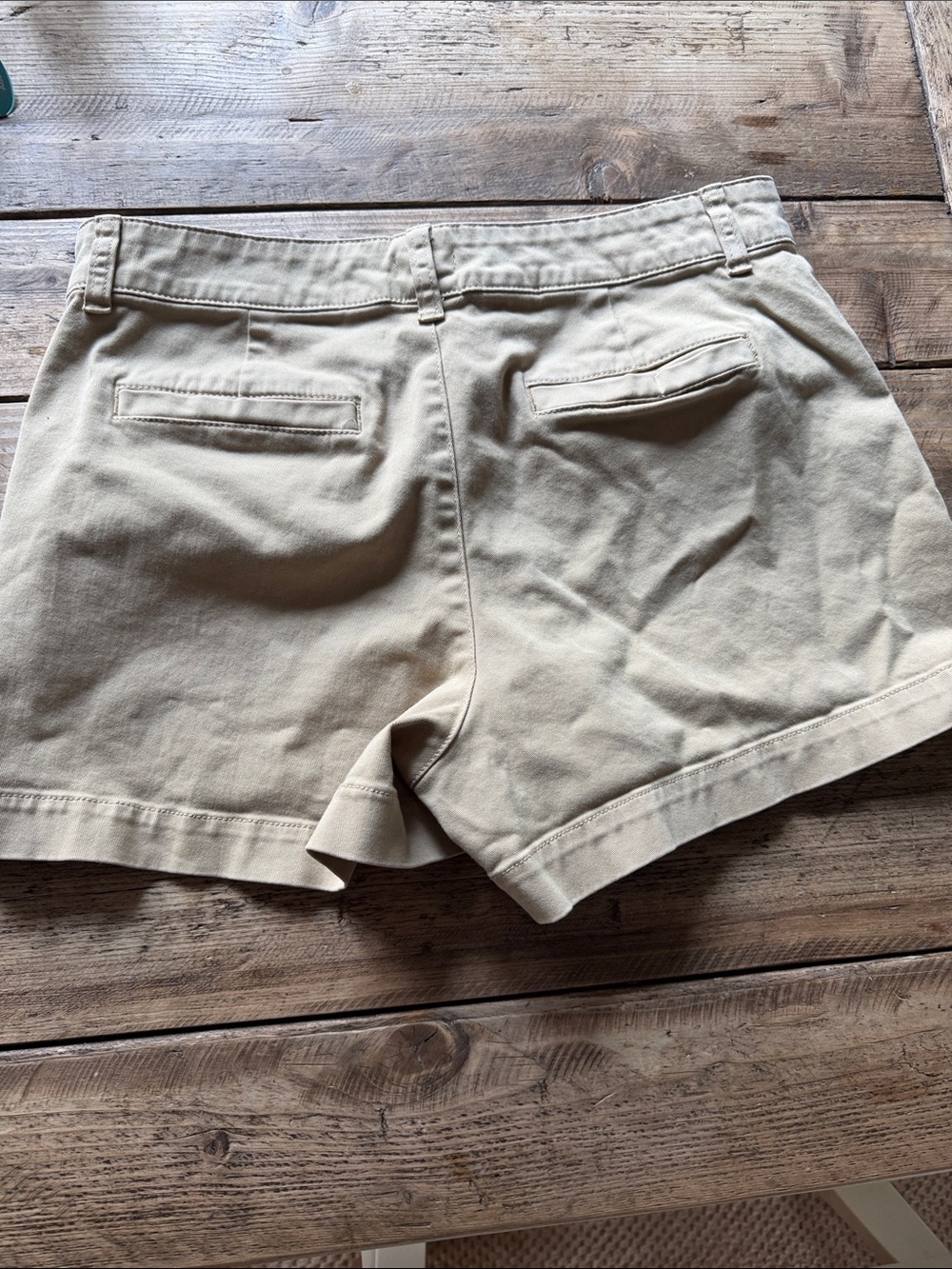 J. Crew Beige Cotton High Waisted Shorts - Picture 2 of 6